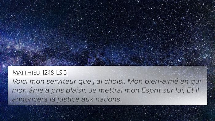 Matthieu 12:18 LSG Bible Verse Image