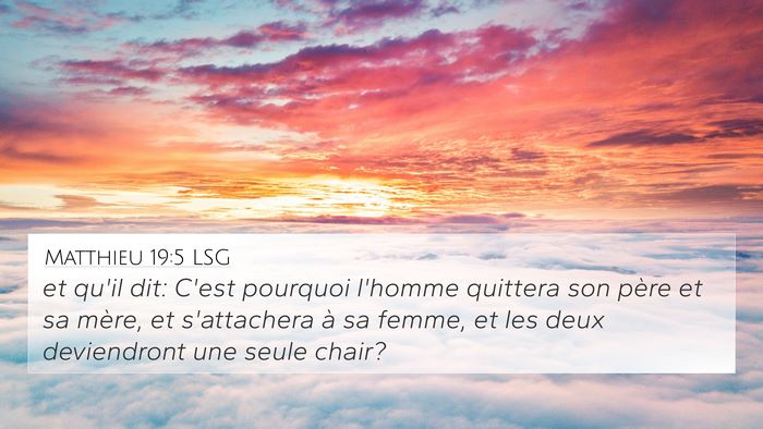 Matthieu 19:5 LSG Bible Verse Image