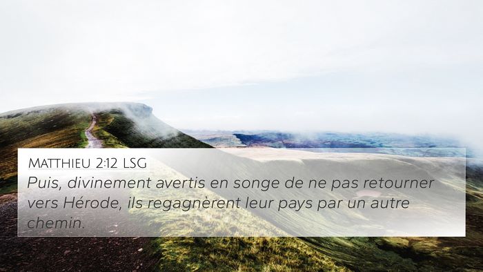 Matthieu 2:12 LSG Bible Verse Image
