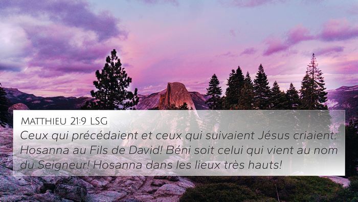 Matthieu 21:9 LSG Bible Verse Image