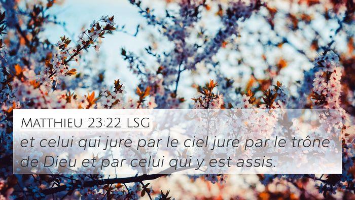 Matthieu 23:22 LSG 4K Wallpaper - et celui qui jure par le ciel jure par le trône - 4K Wallpaper Bible Verse