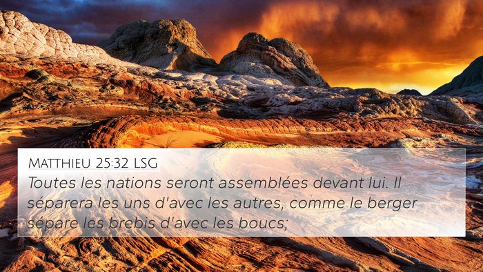 Matthieu 25:32 LSG Bible Verse Image