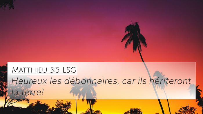 Matthieu 5:5 LSG Bible Verse Image