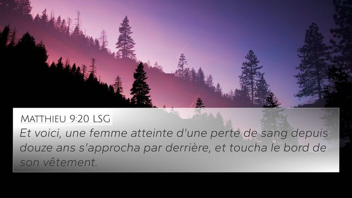 Matthieu 9:20 LSG Bible Verse Image