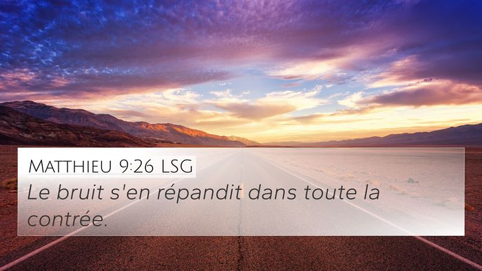 Matthieu 9:26 LSG Bible Verse Image