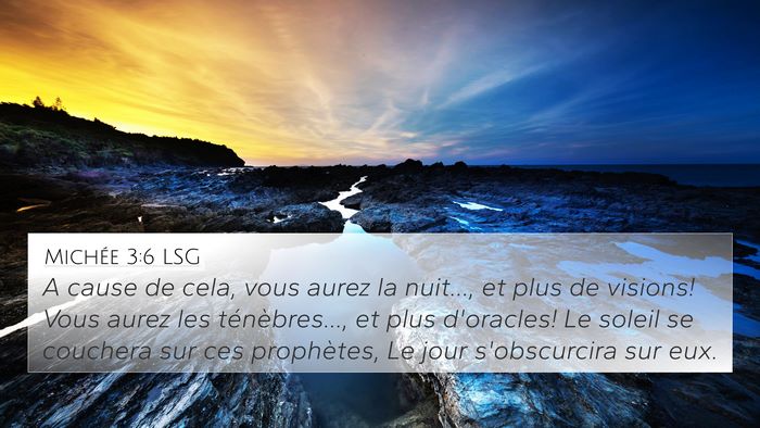 Michée 3:6 LSG Bible Verse Image