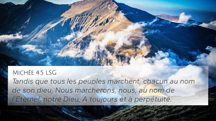 Michée 4:5 LSG Bible Verse Image