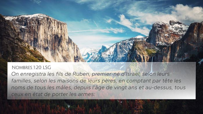 Nombres 1:20 LSG Bible Verse Image