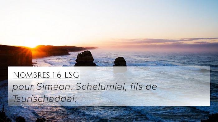 Nombres 1:6 LSG 4K Wallpaper - pour Siméon: Schelumiel, fils de - 4K Wallpaper Bible Verse