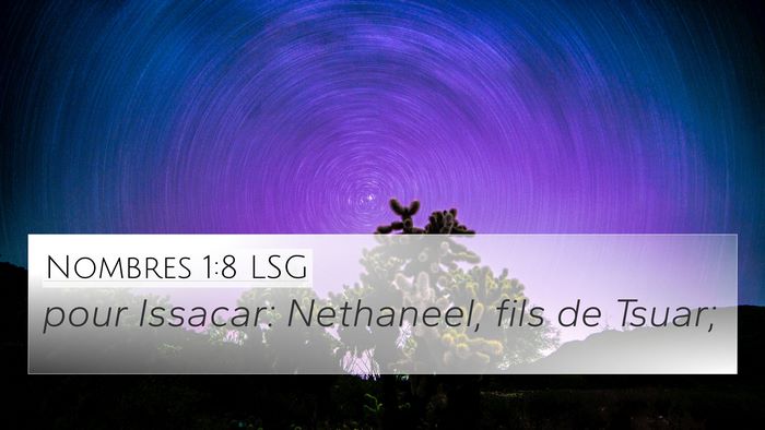 Nombres 1:8 LSG 4K Wallpaper - pour Issacar: Nethaneel, fils de - 4K Wallpaper Bible Verse