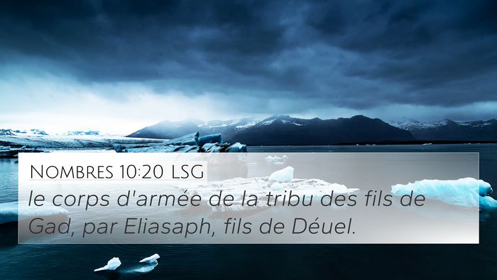 Nombres 10:20 LSG Bible Verse Image