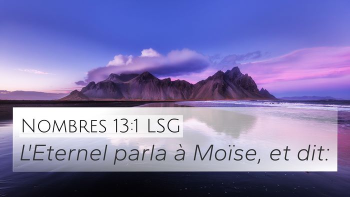 Nombres 13:1 LSG Bible Verse Image