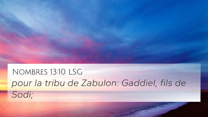 Nombres 13:10 LSG 4K Wallpaper - pour la tribu de Zabulon: Gaddiel, fils de - 4K Wallpaper Bible Verse