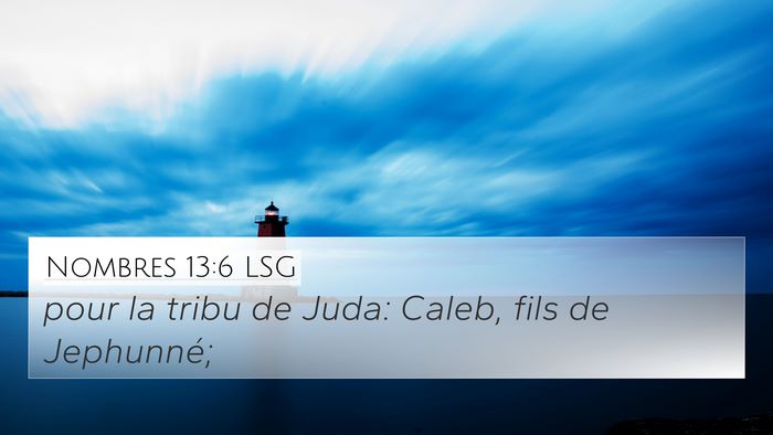 Nombres 13:6 LSG Bible Verse Image