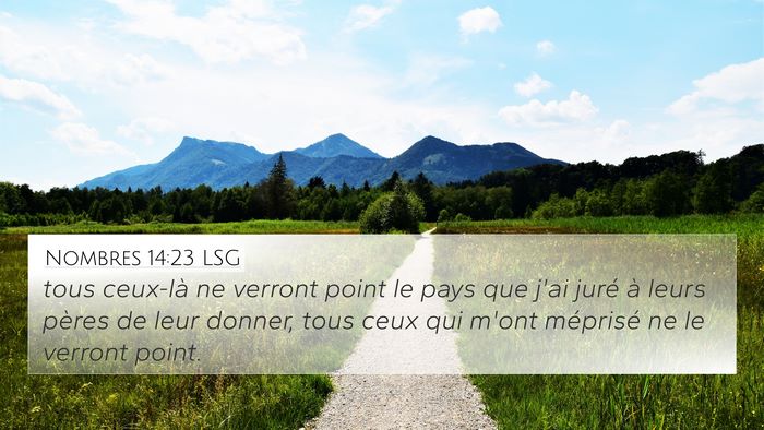 Nombres 14:23 LSG Bible Verse Image