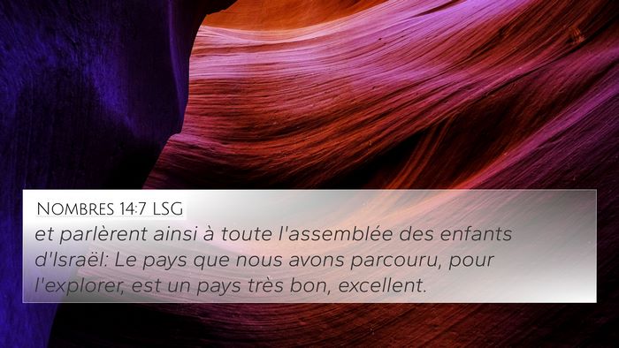 Nombres 14:7 LSG Bible Verse Image