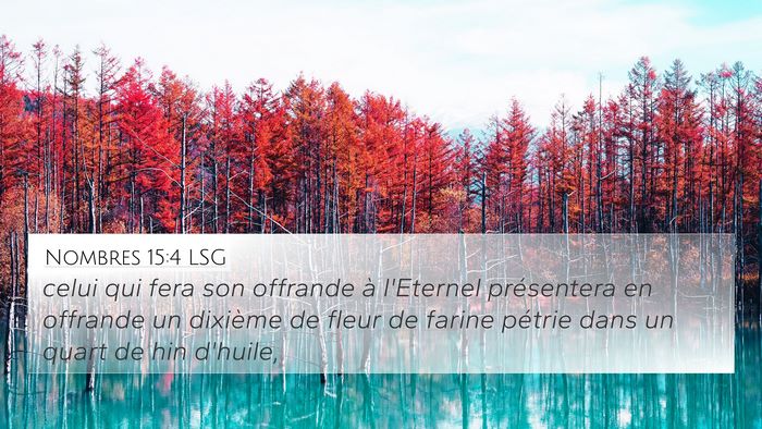 Nombres 15:4 LSG Bible Verse Image
