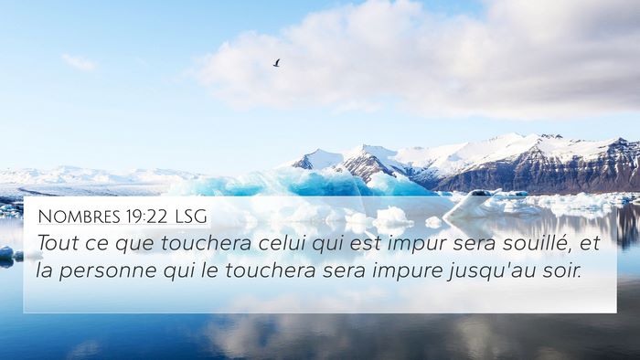 Nombres 19:22 LSG Bible Verse Image
