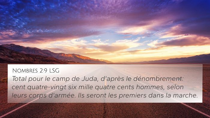Nombres 2:9 LSG Bible Verse Image