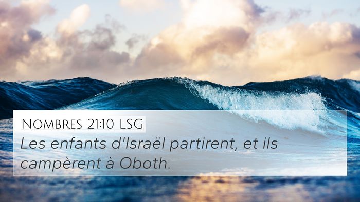 Nombres 21:10 LSG Bible Verse Image