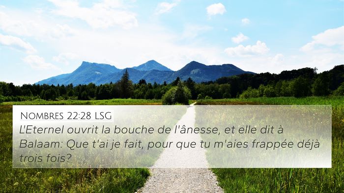 Nombres 22:28 LSG Bible Verse Image
