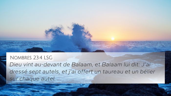Nombres 23:4 LSG Bible Verse Image