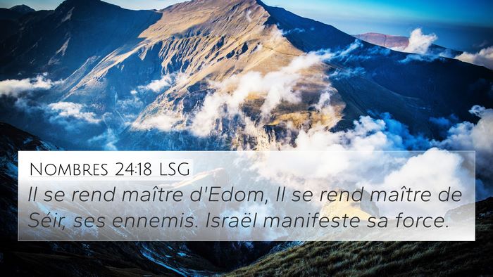 Nombres 24:18 LSG Bible Verse Image
