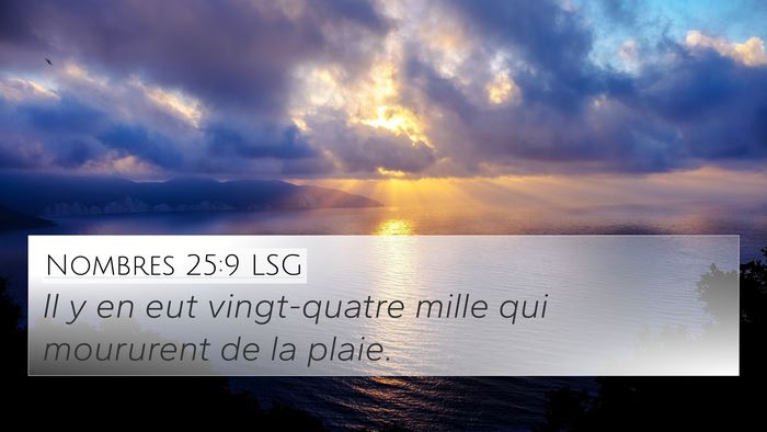 Nombres 25:9 LSG Bible Verse Image