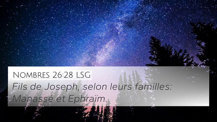 Nombres 26:28 LSG Bible Verse Image