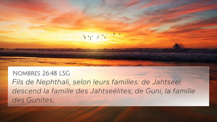 Nombres 26:48 LSG Bible Verse Image