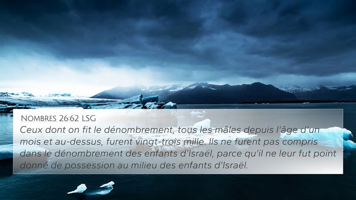 Nombres 26:62 LSG 4K Wallpaper - Ceux dont on fit le dénombrement, tous les - 4K Wallpaper Bible Verse