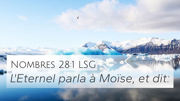 Nombres 28:1 LSG Bible Verse Image