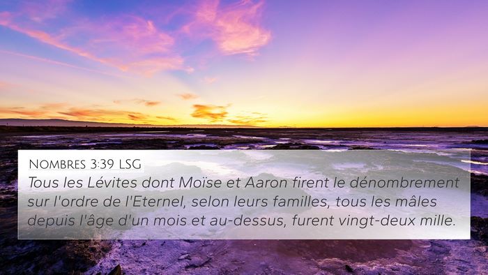 Nombres 3:39 LSG Bible Verse Image