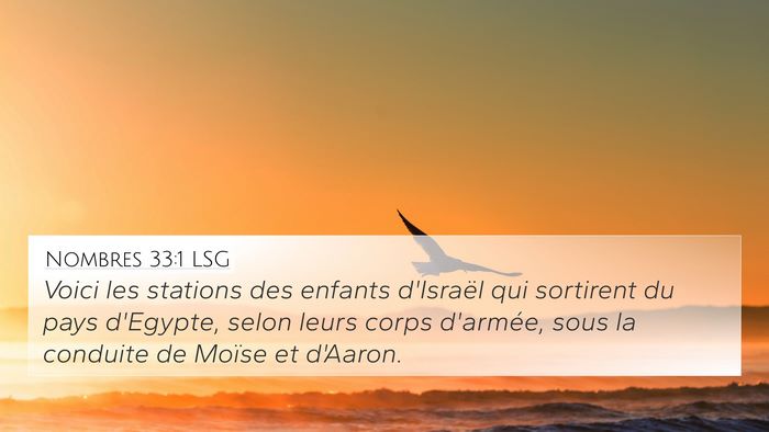 Nombres 33:1 LSG Bible Verse Image