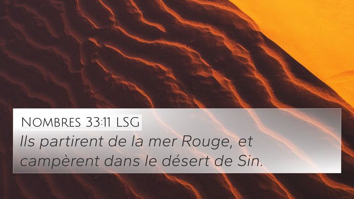 Nombres 33:11 LSG 4K Wallpaper - Ils partirent de la mer Rouge, et campèrent dans - 4K Wallpaper Bible Verse
