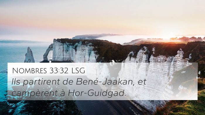 Nombres 33:32 LSG 4K Wallpaper - Ils partirent de Bené-Jaakan, et campèrent à - 4K Wallpaper Bible Verse