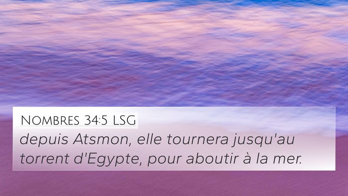 Nombres 34:5 LSG Bible Verse Image