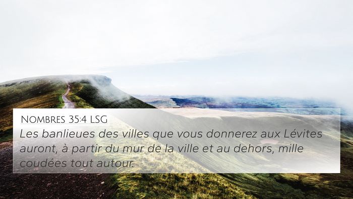Nombres 35:4 LSG 4K Wallpaper - Les banlieues des villes que vous donnerez aux - 4K Wallpaper Bible Verse