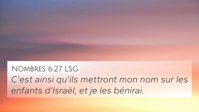Nombres 6:27 LSG Bible Verse Image