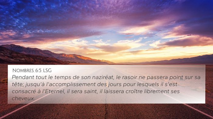 Nombres 6:5 LSG Bible Verse Image