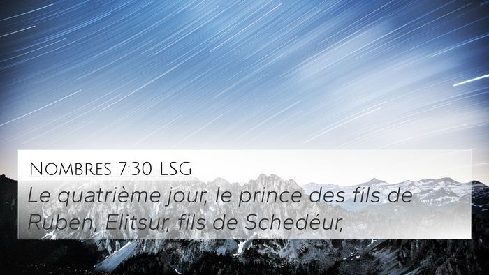 Nombres 7:30 LSG Bible Verse Image