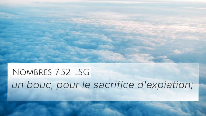 Nombres 7:52 LSG 4K Wallpaper - un bouc, pour le sacrifice - 4K Wallpaper Bible Verse