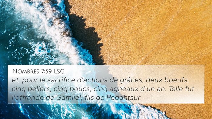 Nombres 7:59 LSG Bible Verse Image