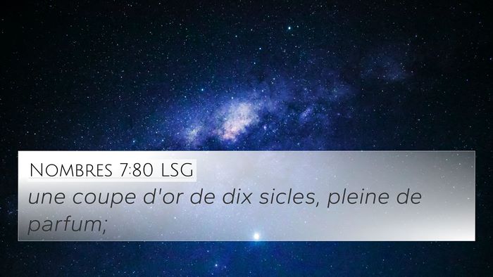 Nombres 7:80 LSG 4K Wallpaper - une coupe d'or de dix sicles, pleine de - 4K Wallpaper Bible Verse