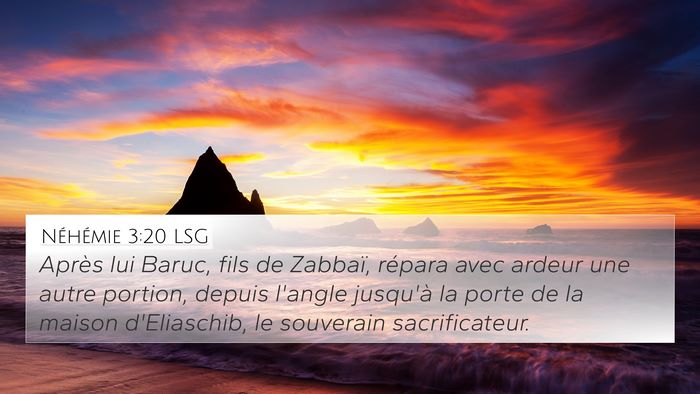 Néhémie 3:20 LSG Bible Verse Image