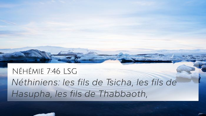 Néhémie 7:46 LSG Bible Verse Image