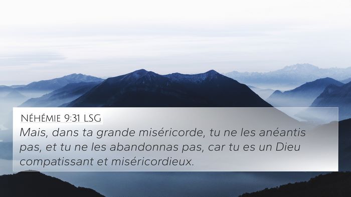 Néhémie 9:31 LSG Bible Verse Image