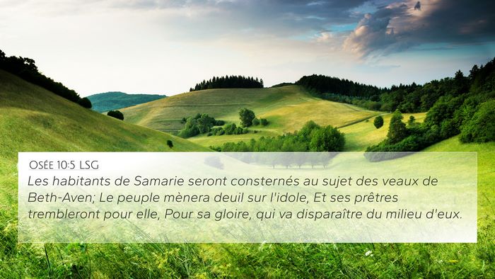 Osée 10:5 LSG Bible Verse Image
