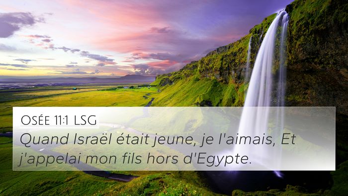 Osée 11:1 LSG Bible Verse Image