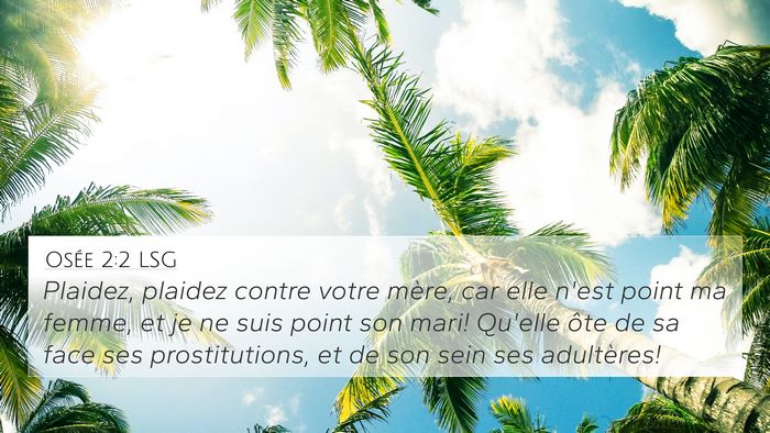 Osée 2:2 LSG Bible Verse Image